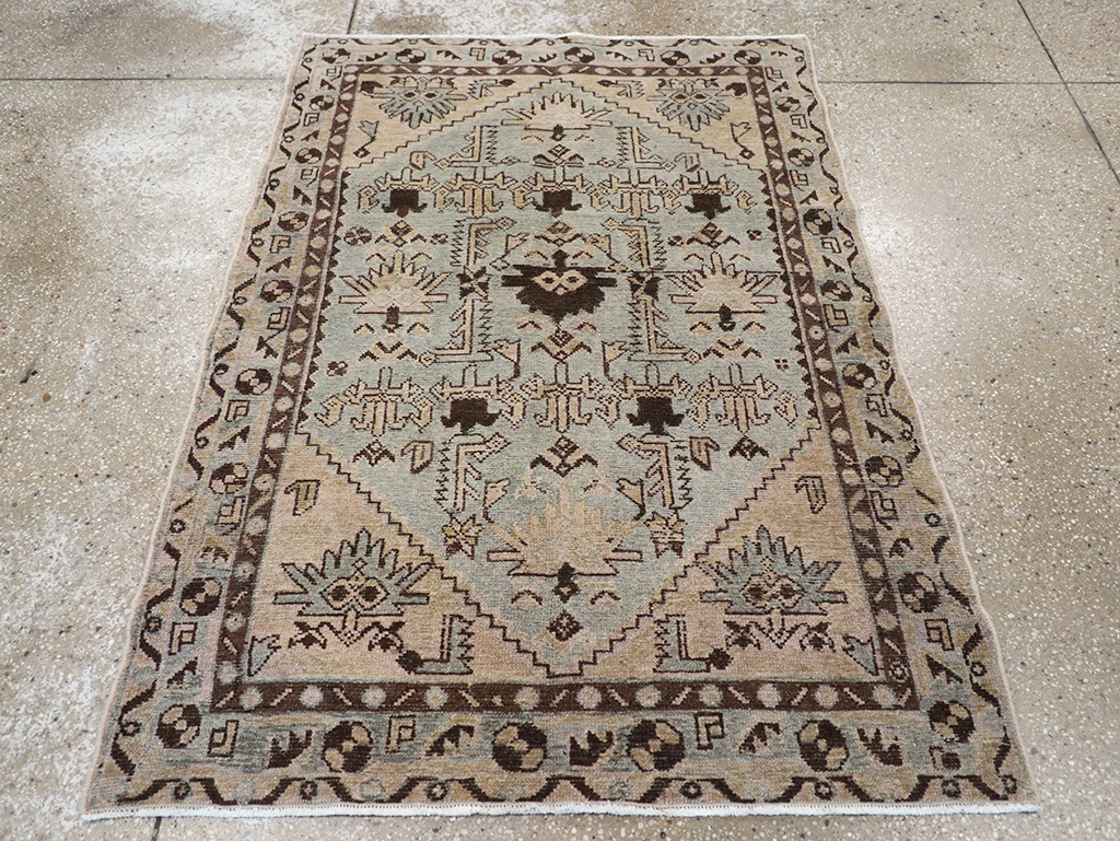 Vintage Persian Malayer Throw Rug, No.32836 - Gsblank