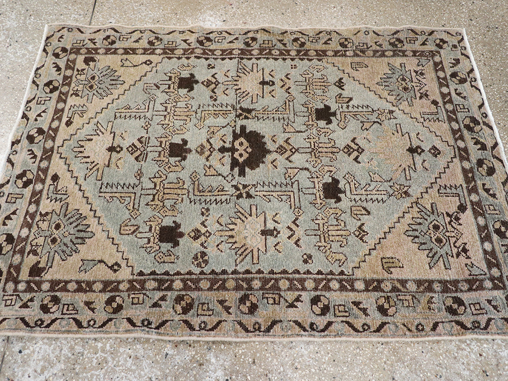 Vintage Persian Malayer Throw Rug, No.32836 - Gsblank