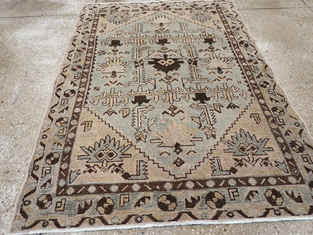 Vintage Persian Malayer Throw Rug, No.32836 - Gsblank