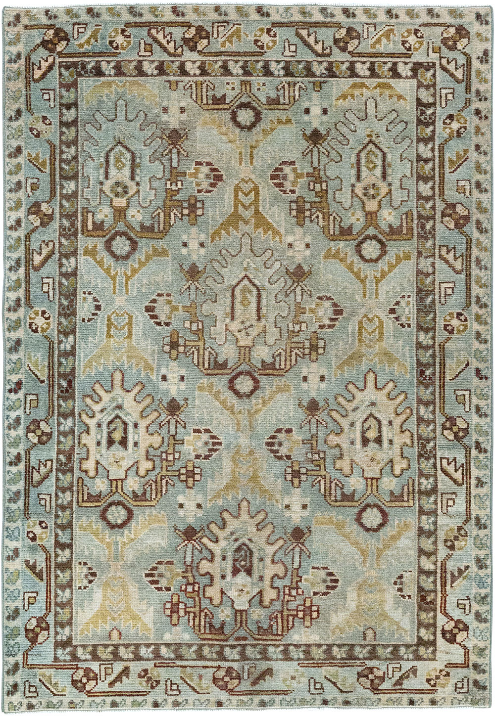Vintage Persian Malayer Throw Rug, No.32837 - Gsblank