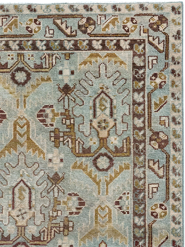 Vintage Persian Malayer Throw Rug, No.32837 - Gsblank