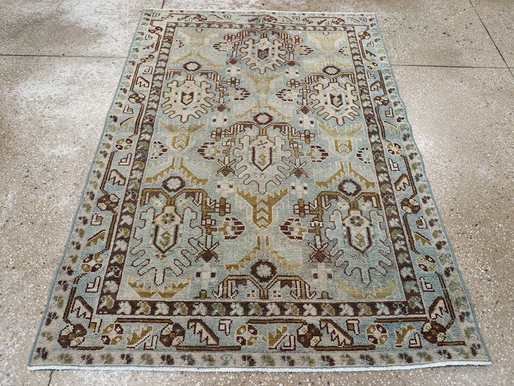Vintage Persian Malayer Throw Rug, No.32837 - Gsblank