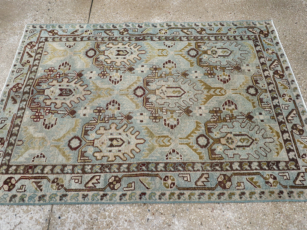 Vintage Persian Malayer Throw Rug, No.32837 - Gsblank