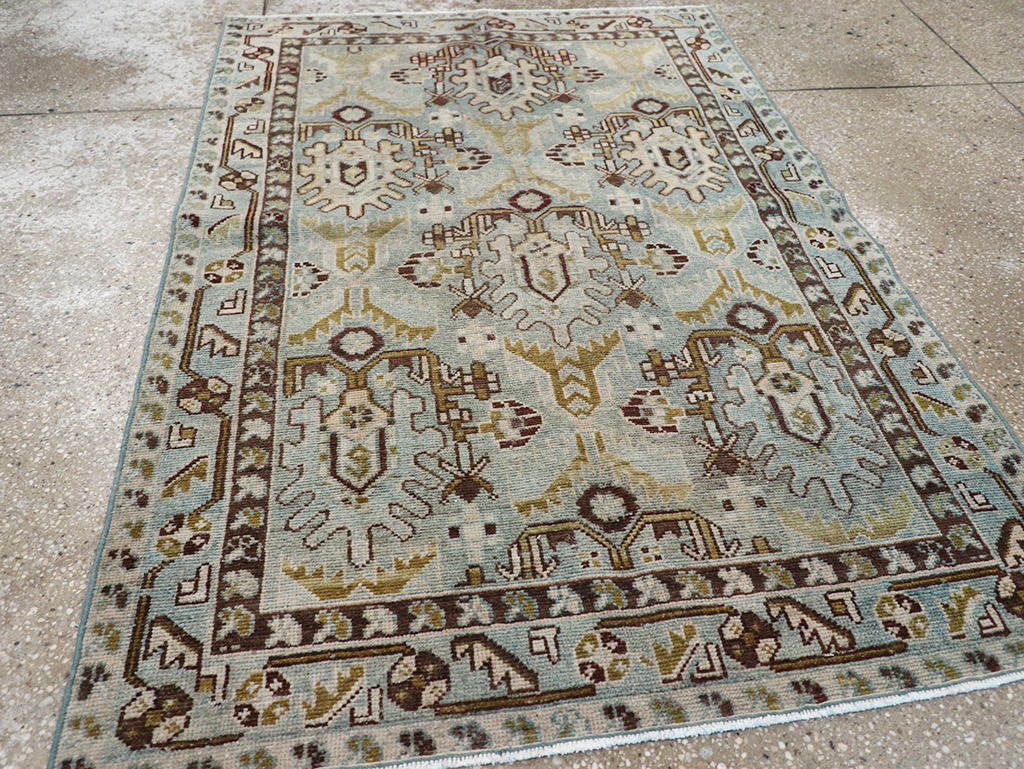 Vintage Persian Malayer Throw Rug, No.32837 - Gsblank