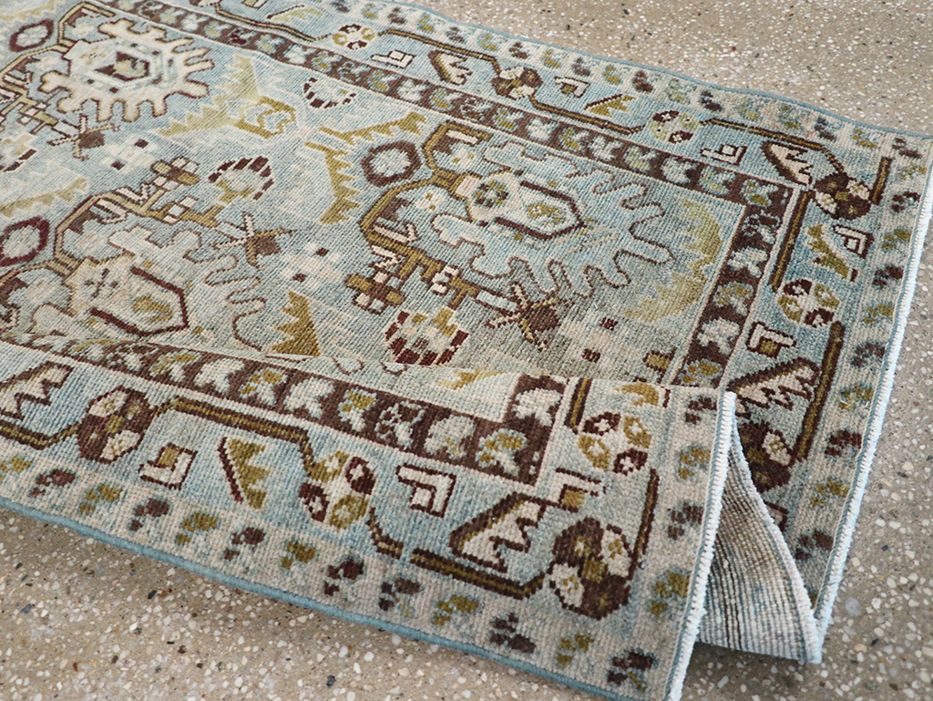 Vintage Persian Malayer Throw Rug, No.32837 - Gsblank
