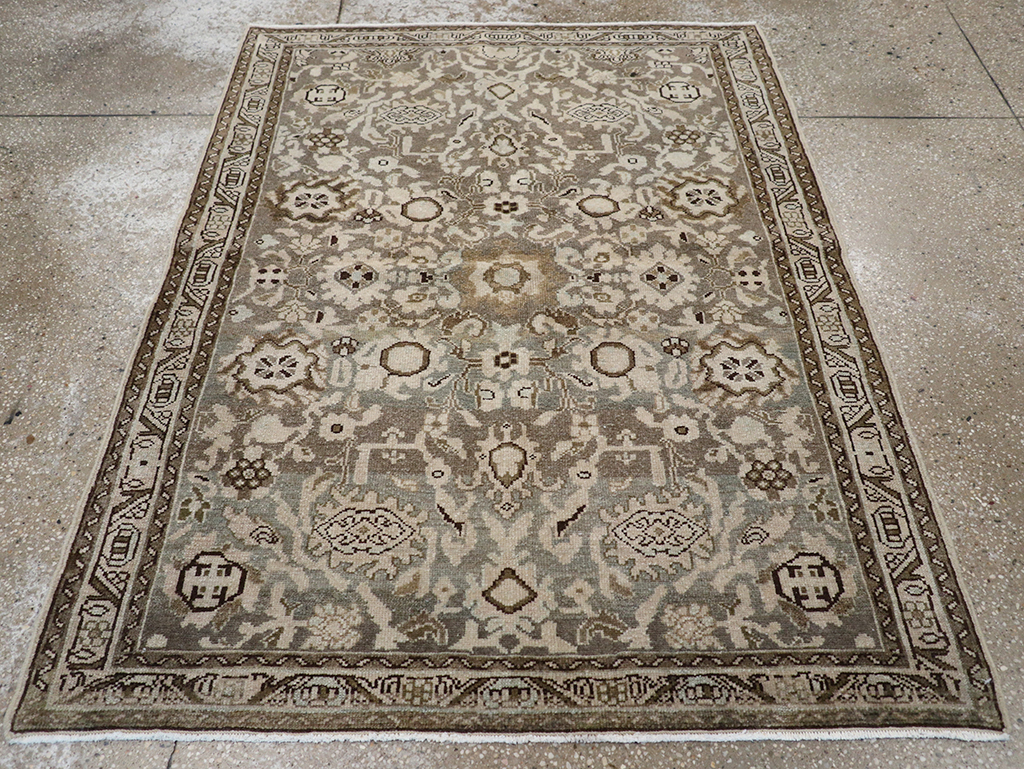 Vintage Persian Malayer Throw Rug, No.32838 - Gsblank