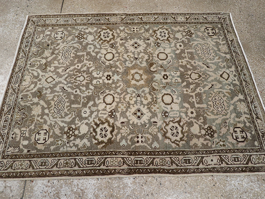 Vintage Persian Malayer Throw Rug, No.32838 - Gsblank