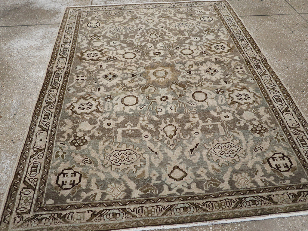 Vintage Persian Malayer Throw Rug, No.32838 - Gsblank