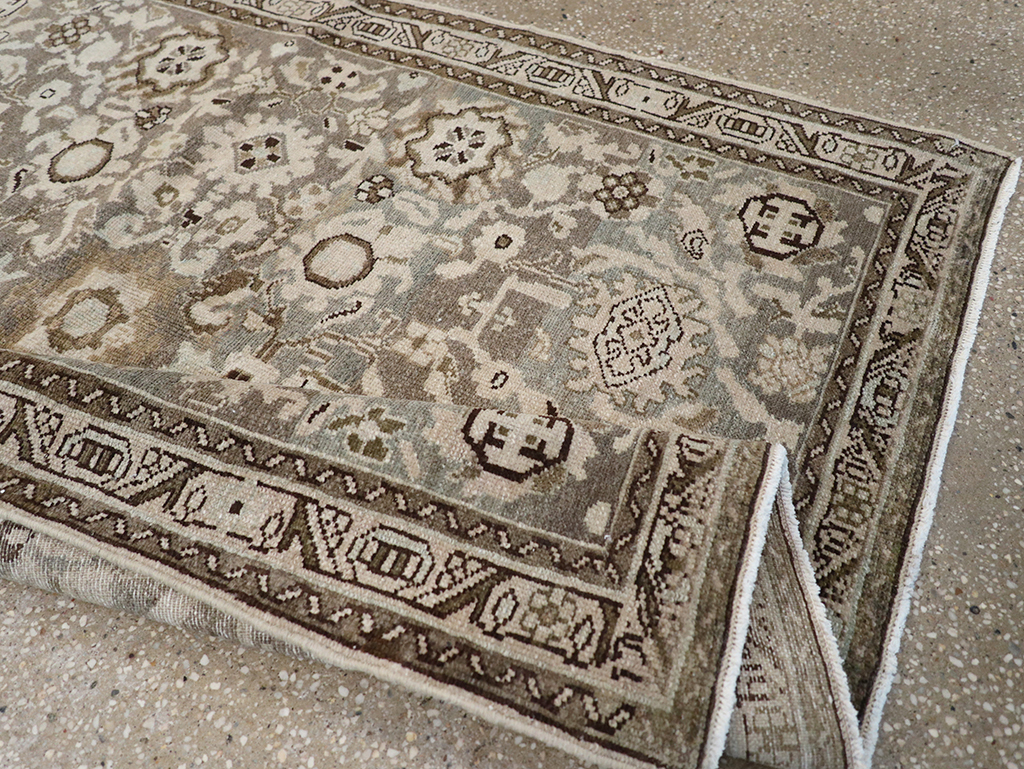 Vintage Persian Malayer Throw Rug, No.32838 - Gsblank