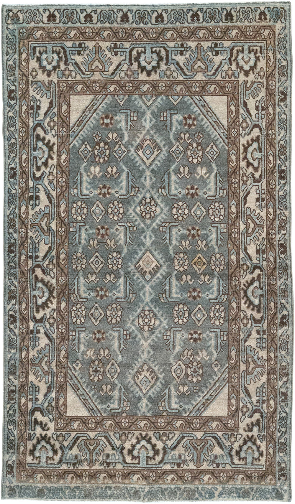 Vintage Persian Malayer Throw Rug, No.32839 - Gsblank