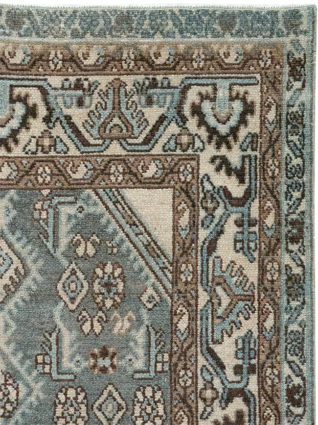 Vintage Persian Malayer Throw Rug, No.32839 - Gsblank