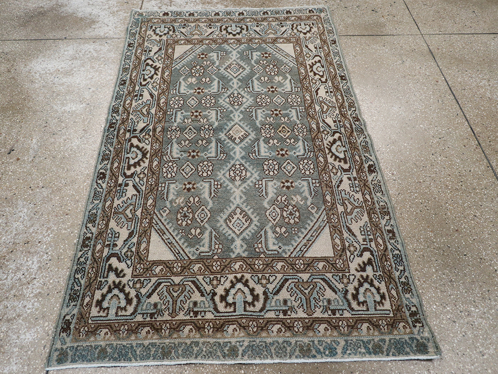 Vintage Persian Malayer Throw Rug, No.32839 - Gsblank