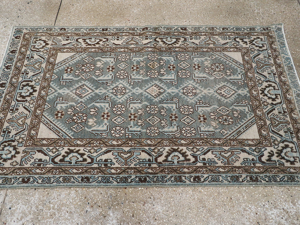 Vintage Persian Malayer Throw Rug, No.32839 - Gsblank
