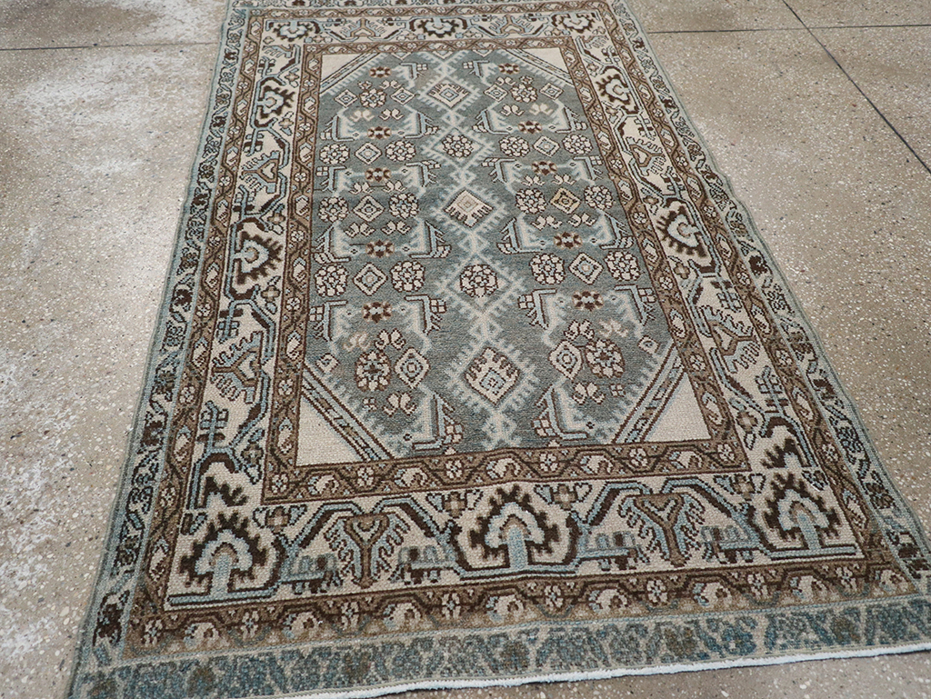 Vintage Persian Malayer Throw Rug, No.32839 - Gsblank
