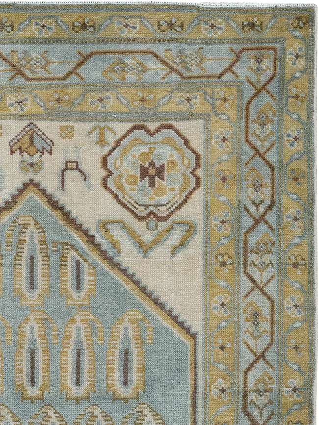 Vintage Persian Malayer Throw Rug, No.32840 - Gsblank