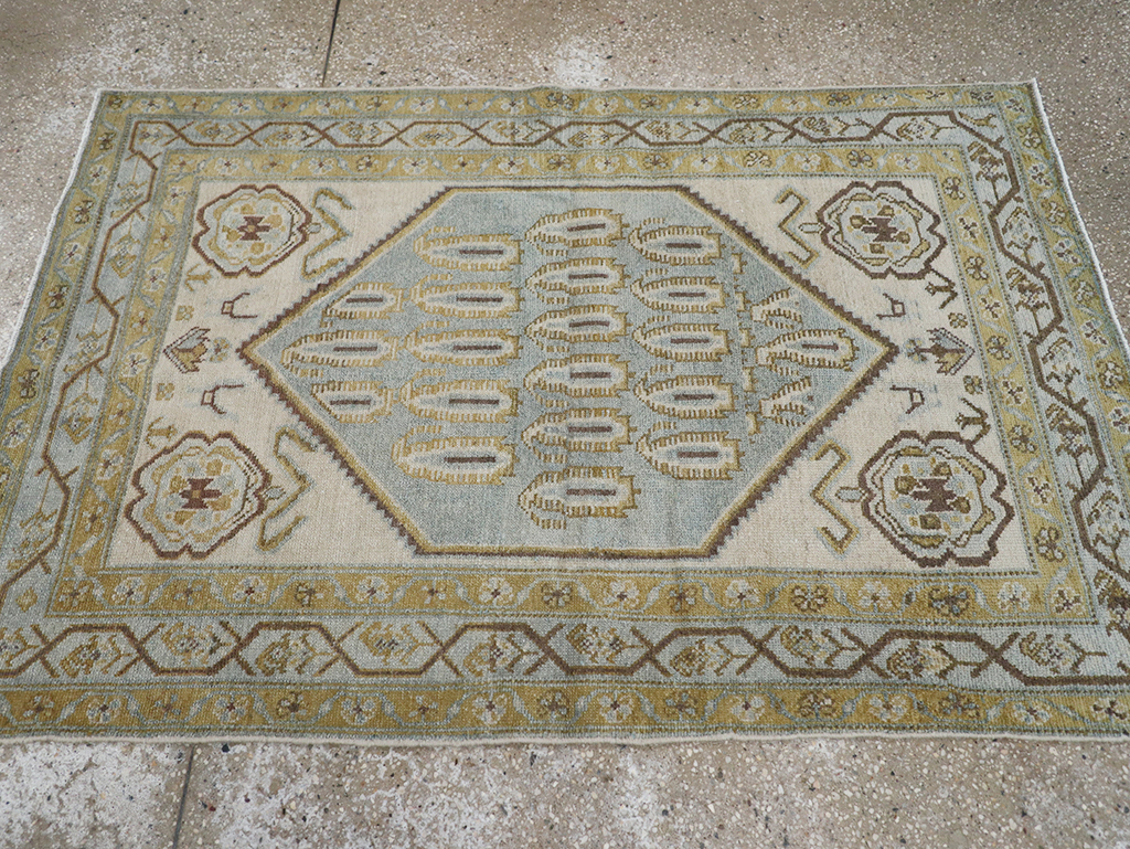 Vintage Persian Malayer Throw Rug, No.32840 - Gsblank