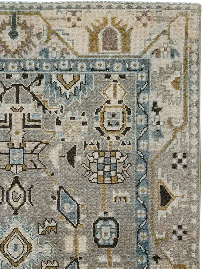 Vintage Persian Malayer Throw Rug, No.32841 - Gsblank