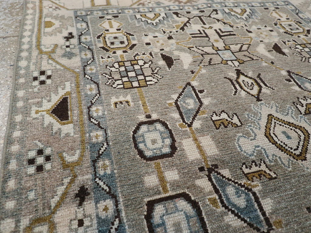 Vintage Persian Malayer Throw Rug, No.32841 - Gsblank