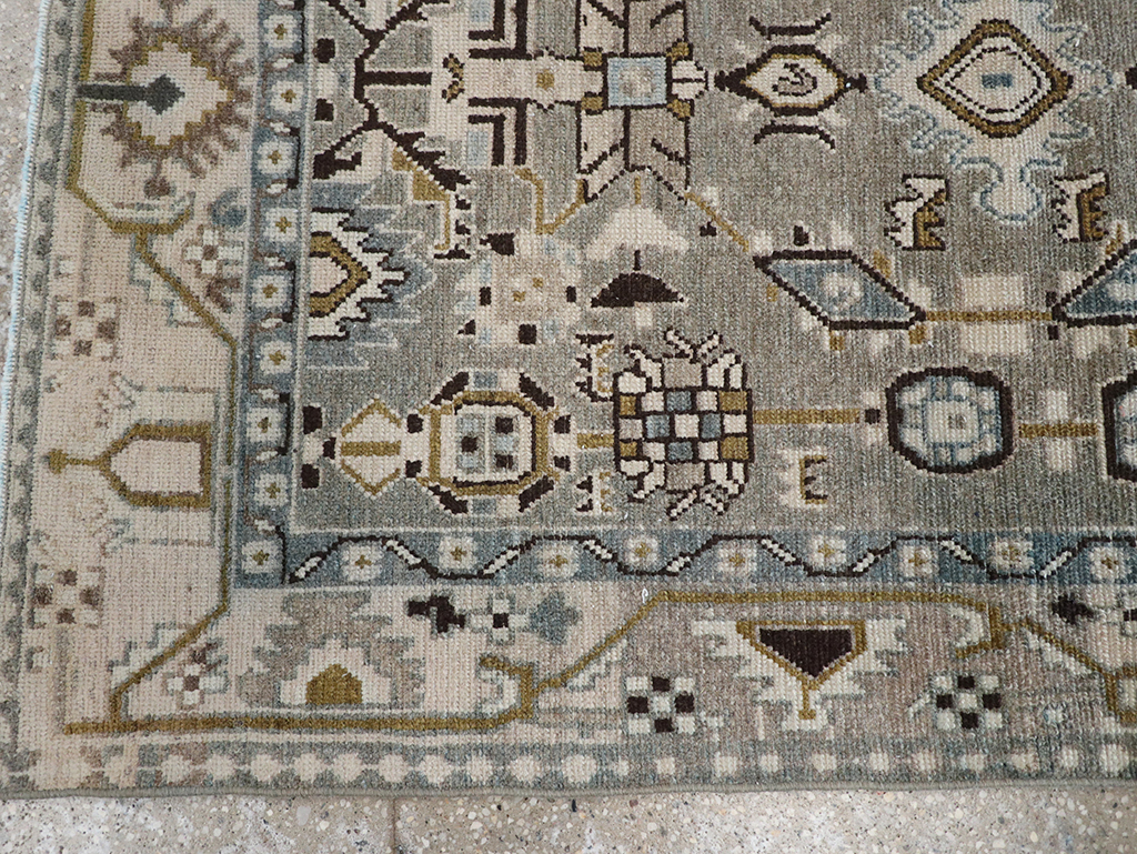 Vintage Persian Malayer Throw Rug, No.32841 - Gsblank