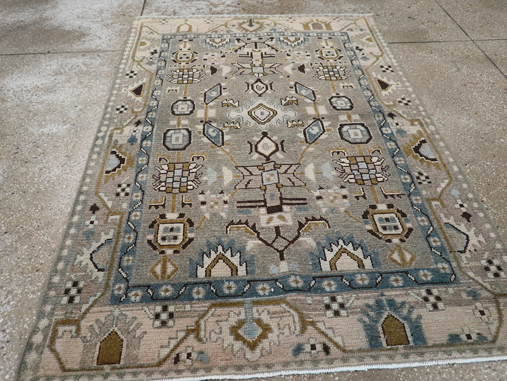 Vintage Persian Malayer Throw Rug, No.32841 - Gsblank