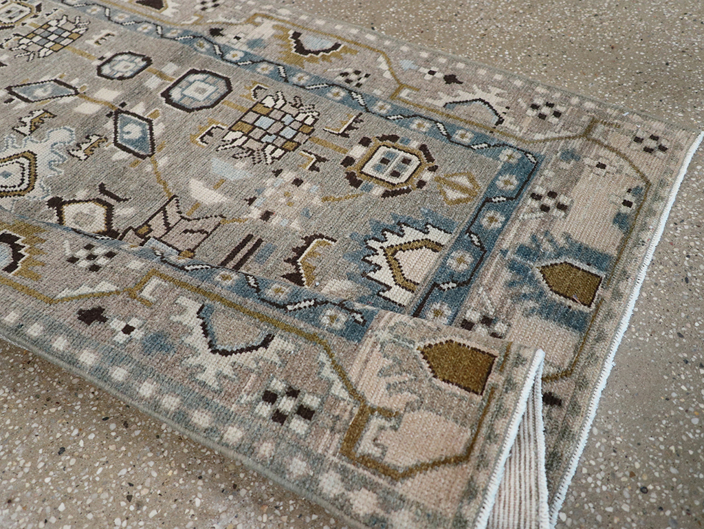 Vintage Persian Malayer Throw Rug, No.32841 - Gsblank