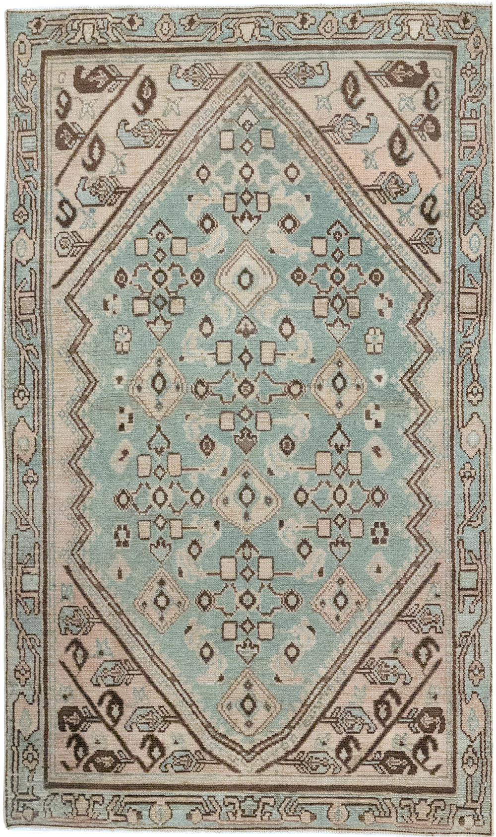 Vintage Persian Malayer Throw Rug, No.32842 - Gsblank