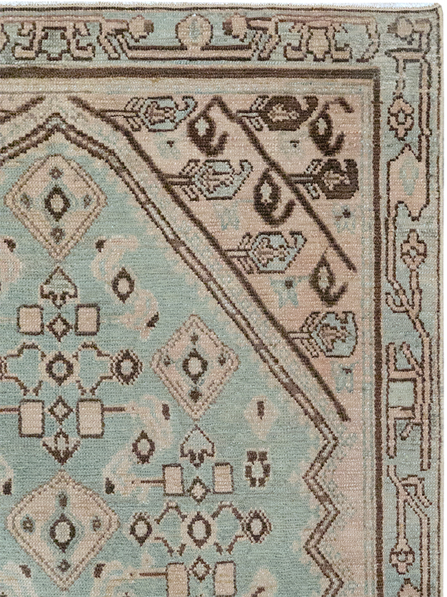 Vintage Persian Malayer Throw Rug, No.32842 - Gsblank