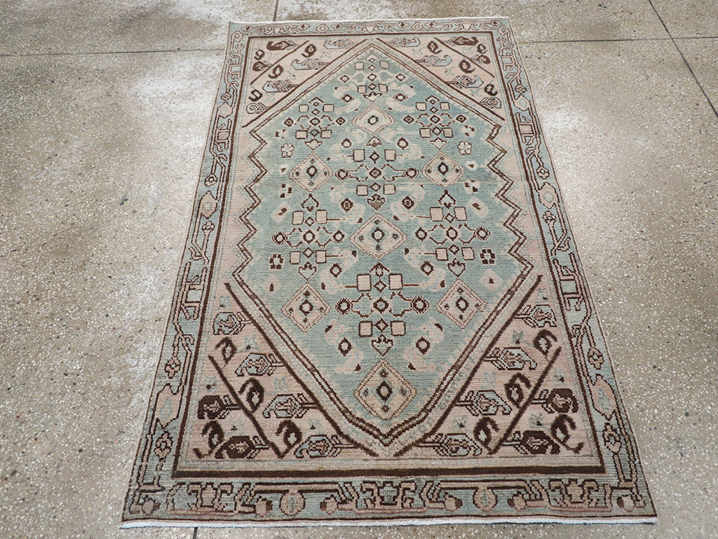 Vintage Persian Malayer Throw Rug, No.32842 - Gsblank