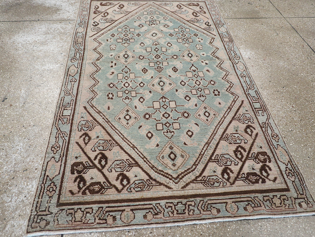 Vintage Persian Malayer Throw Rug, No.32842 - Gsblank
