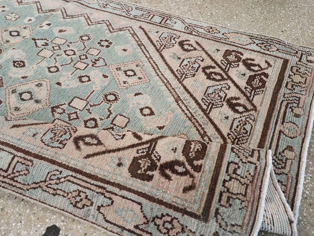 Vintage Persian Malayer Throw Rug, No.32842 - Gsblank