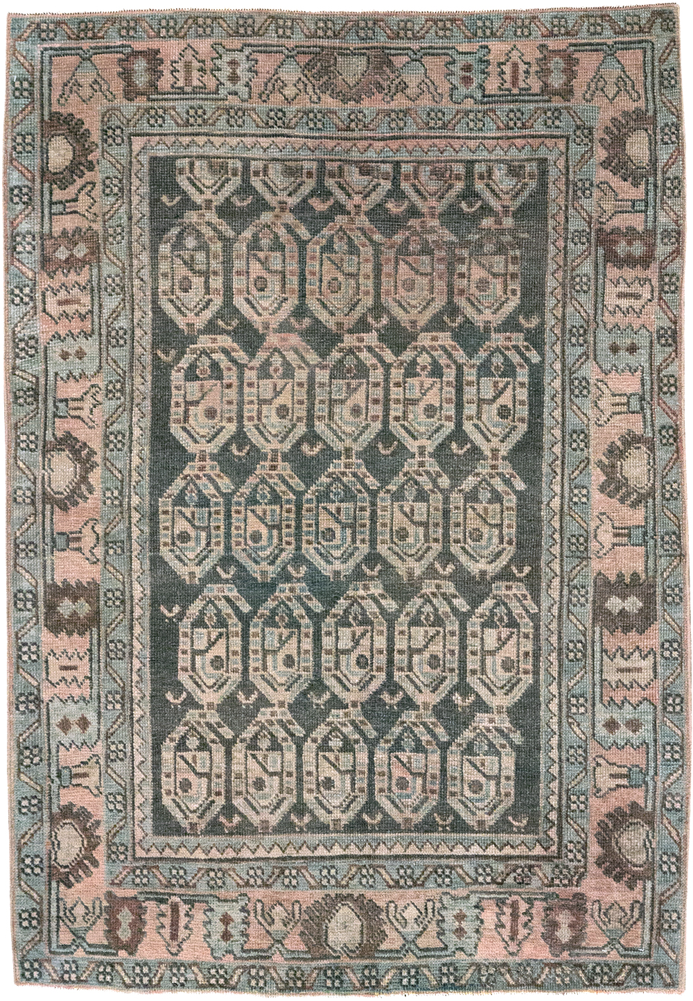 Vintage Persian Malayer Throw Rug, No.32843 - Gsblank