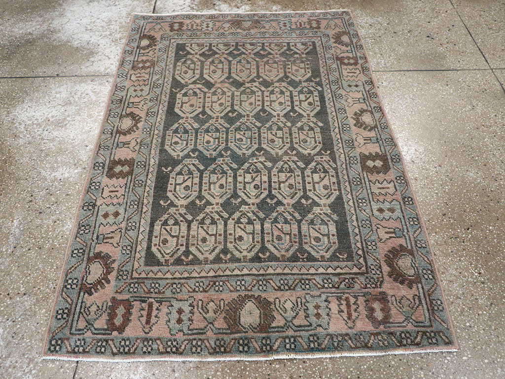 Vintage Persian Malayer Throw Rug, No.32843 - Gsblank
