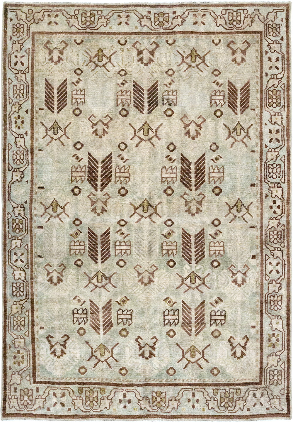 Vintage Persian Malayer Throw Rug, No.32844 - Gsblank