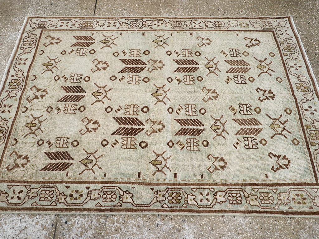 Vintage Persian Malayer Throw Rug, No.32844 - Gsblank