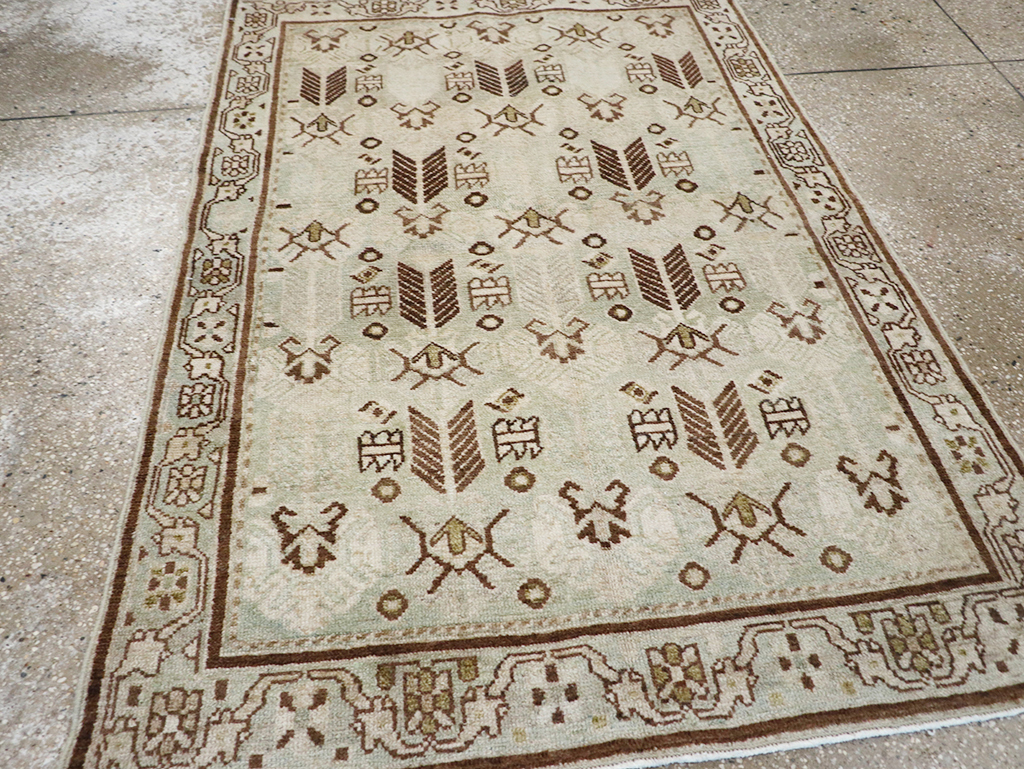 Vintage Persian Malayer Throw Rug, No.32844 - Gsblank