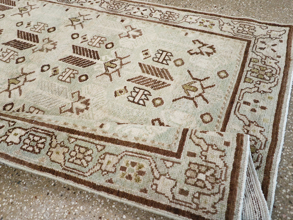 Vintage Persian Malayer Throw Rug, No.32844 - Gsblank