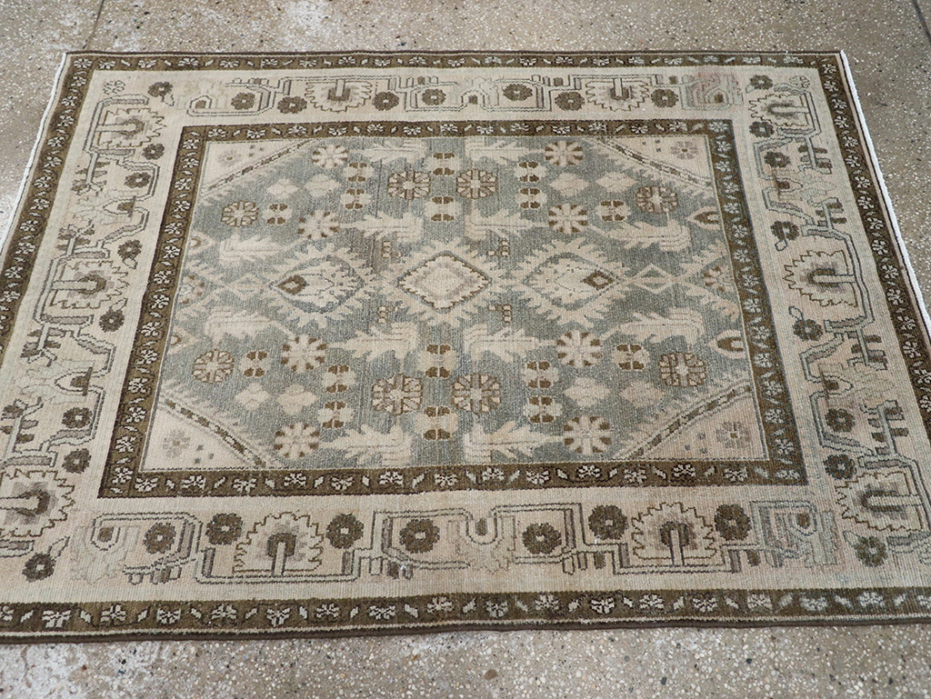 Vintage Persian Malayer Throw Rug, No.32845 - Gsblank