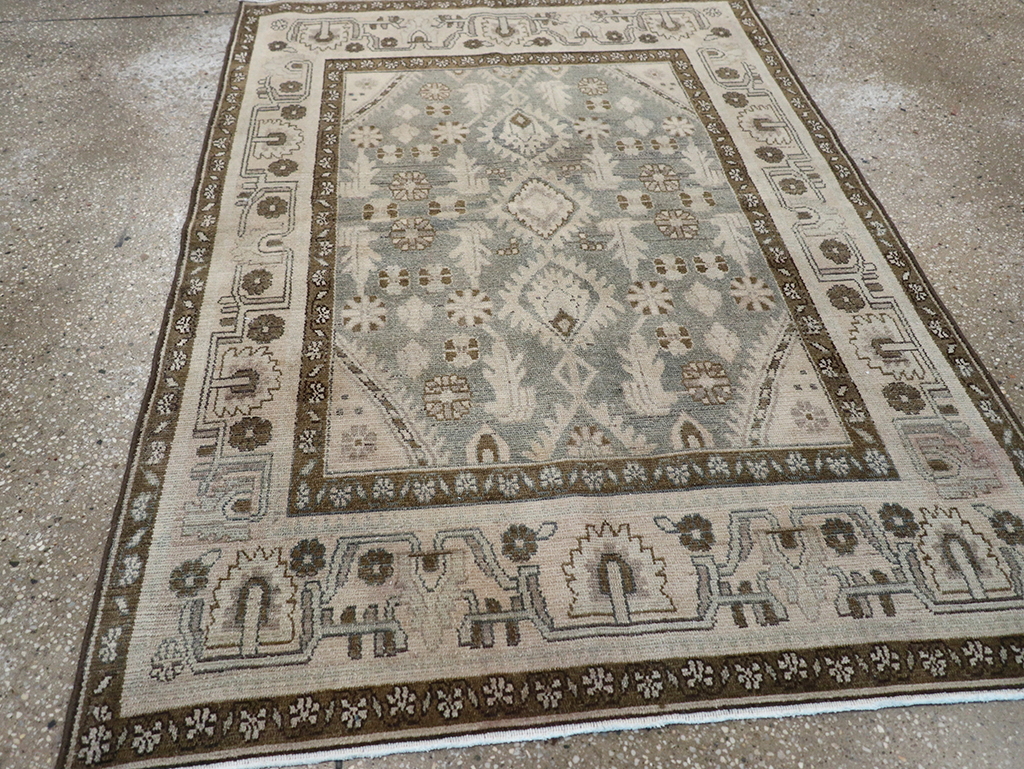 Vintage Persian Malayer Throw Rug, No.32845 - Gsblank