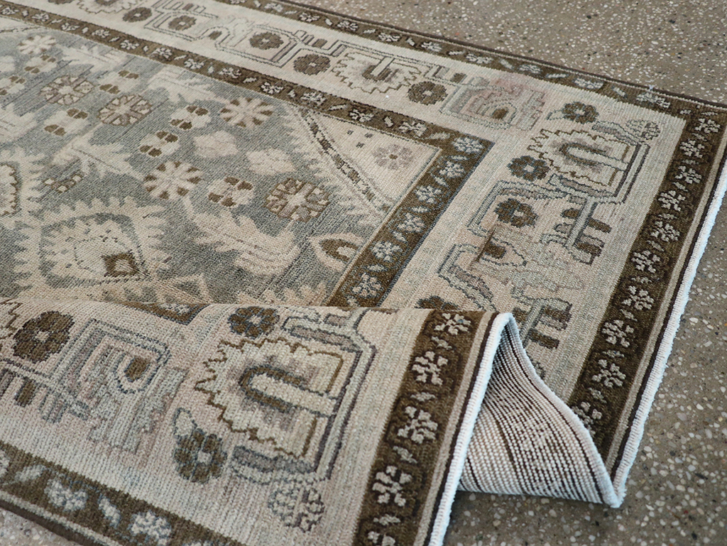 Vintage Persian Malayer Throw Rug, No.32845 - Gsblank