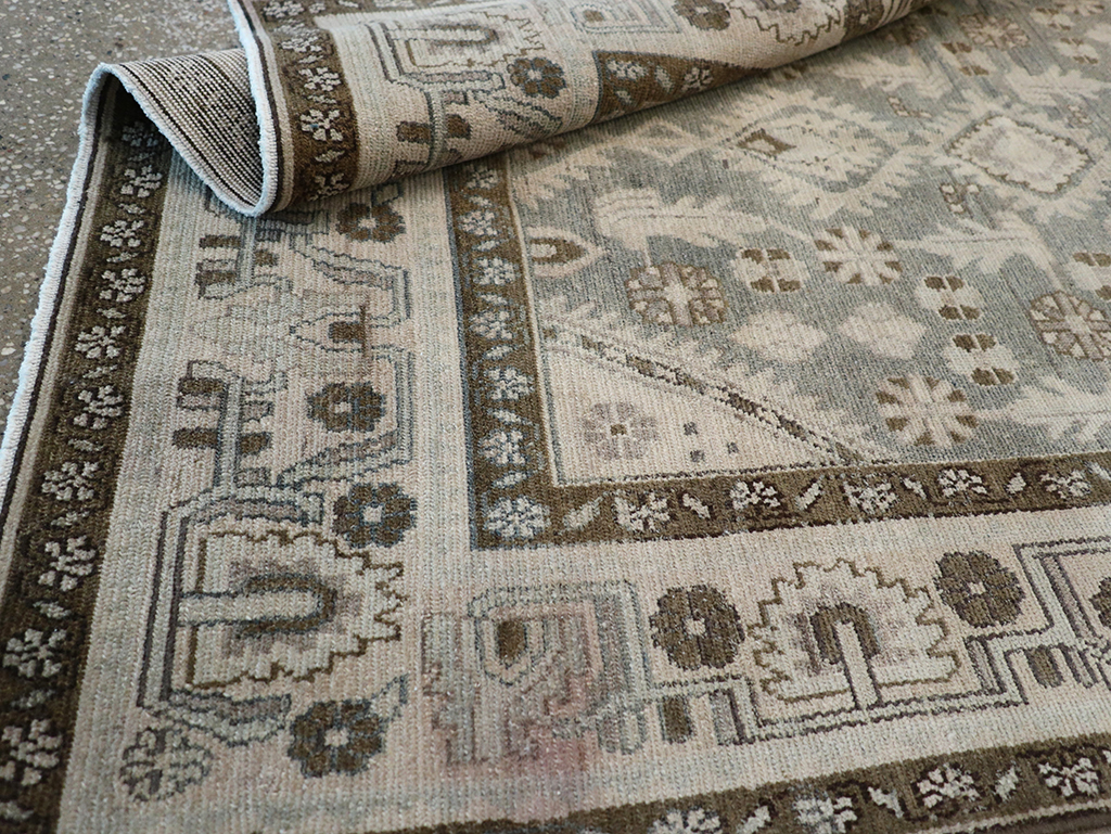 Vintage Persian Malayer Throw Rug, No.32845 - Gsblank