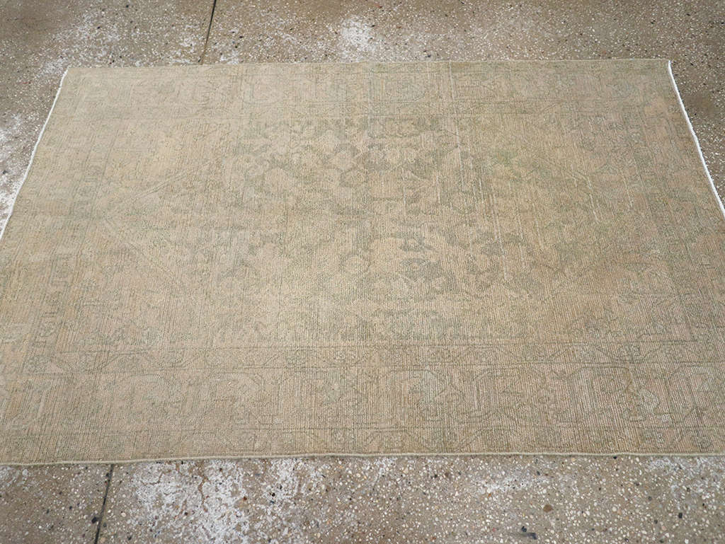 Vintage Persian Malayer Throw Rug, No.32846 - Gsblank