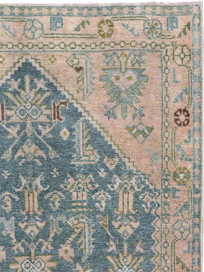 Vintage Persian Malayer Throw Rug, No.32847 - Gsblank