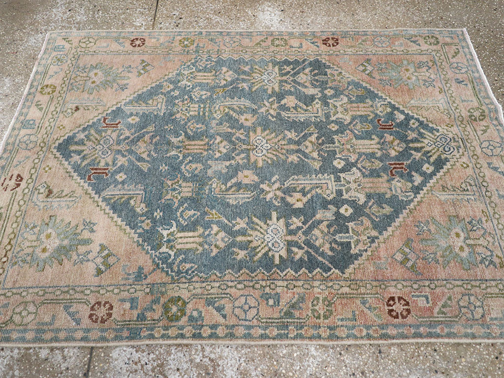 Vintage Persian Malayer Throw Rug, No.32847 - Gsblank