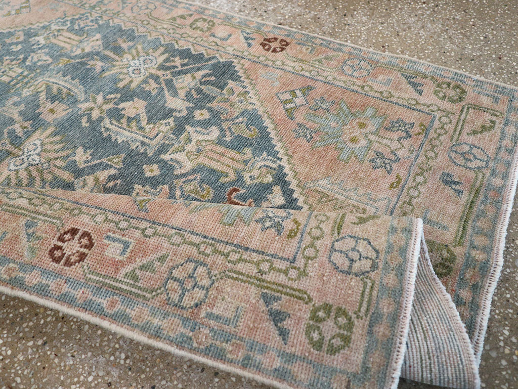 Vintage Persian Malayer Throw Rug, No.32847 - Gsblank