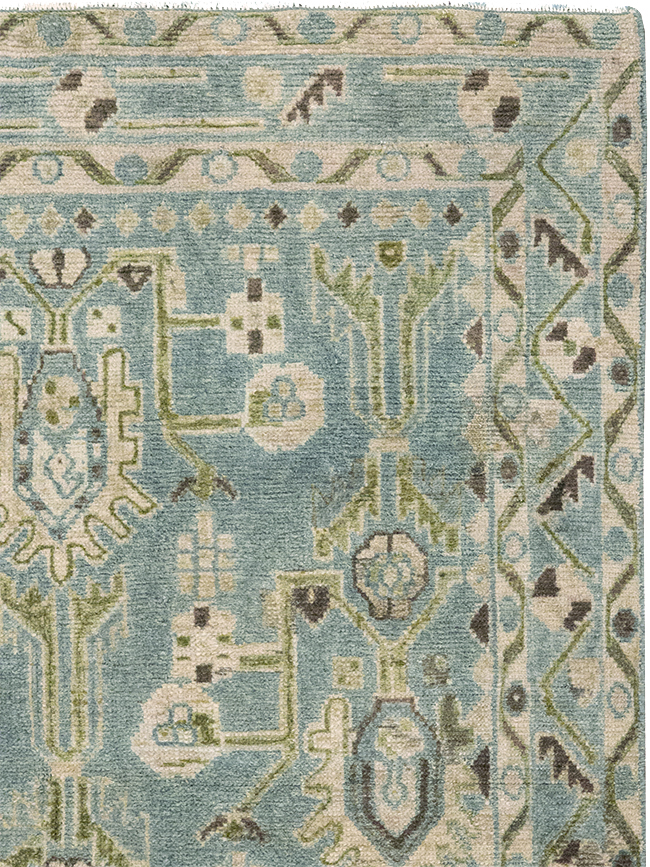 Vintage Persian Malayer Throw Rug, No.32848 - Gsblank