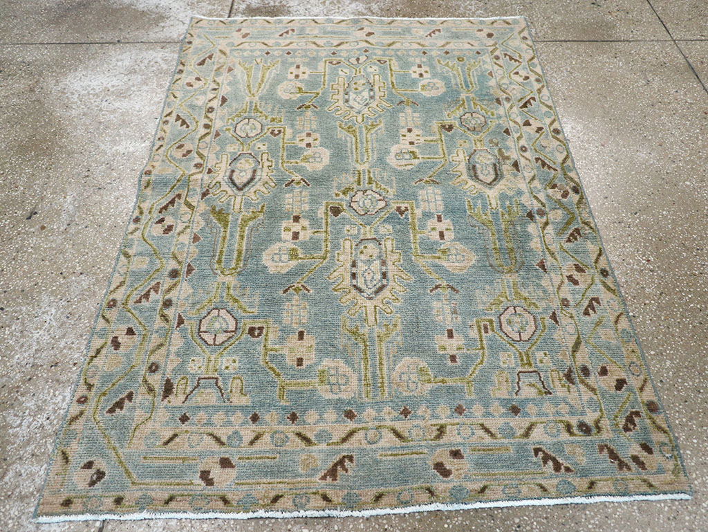 Vintage Persian Malayer Throw Rug, No.32848 - Gsblank