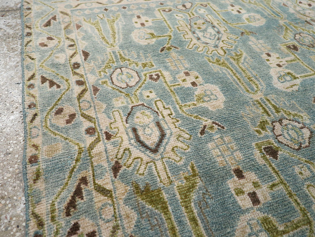 Vintage Persian Malayer Throw Rug, No.32848 - Gsblank
