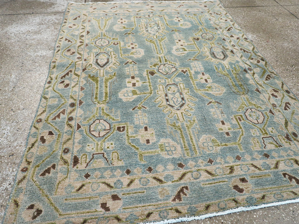 Vintage Persian Malayer Throw Rug, No.32848 - Gsblank
