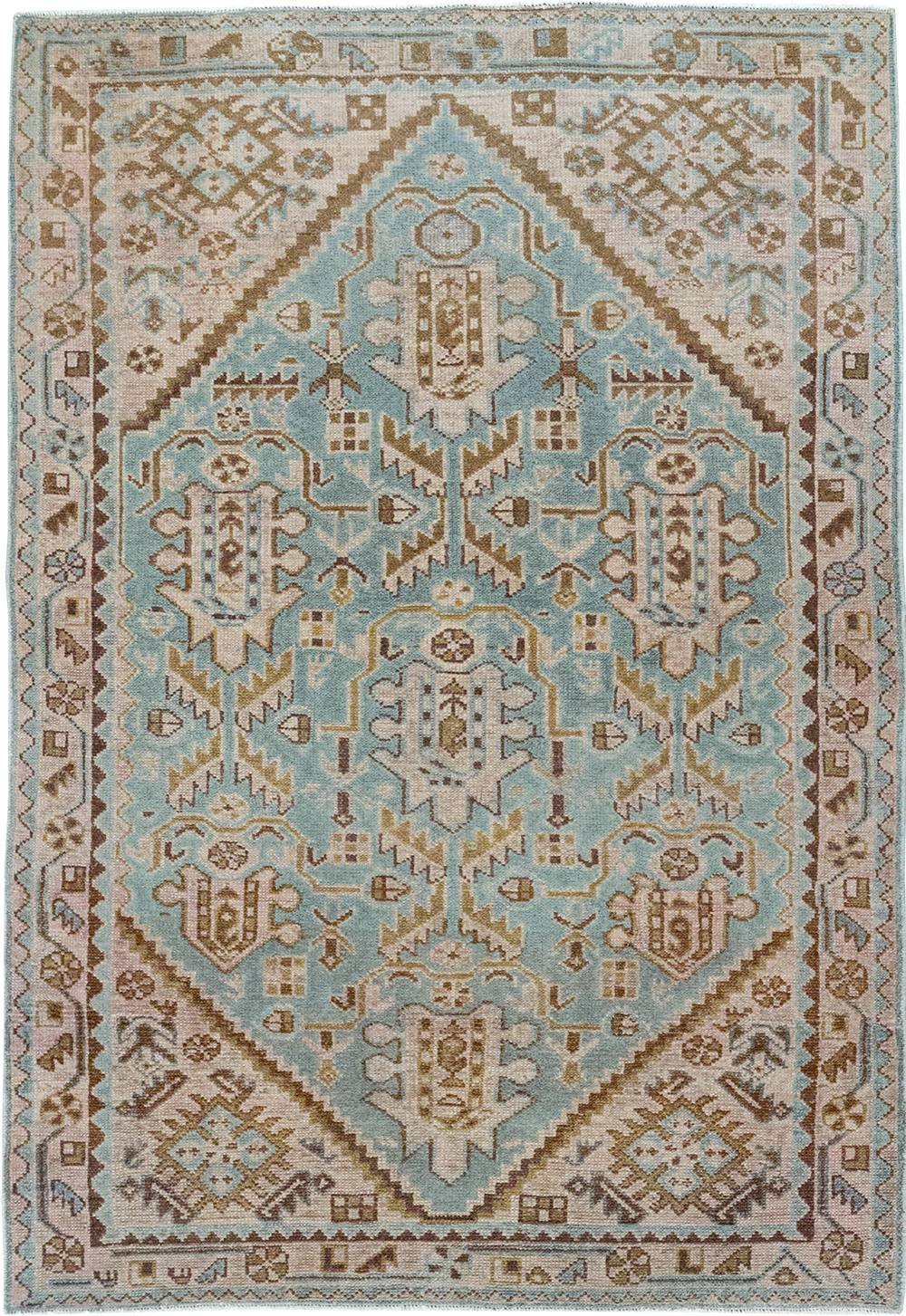 Vintage Persian Malayer Throw Rug, No.32849 - Gsblank