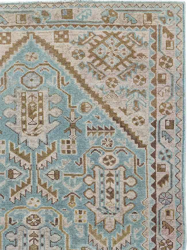 Vintage Persian Malayer Throw Rug, No.32849 - Gsblank